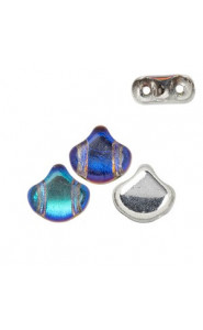 Ginko Leaf Beads 7.5x7.5mm Backlit petroleum